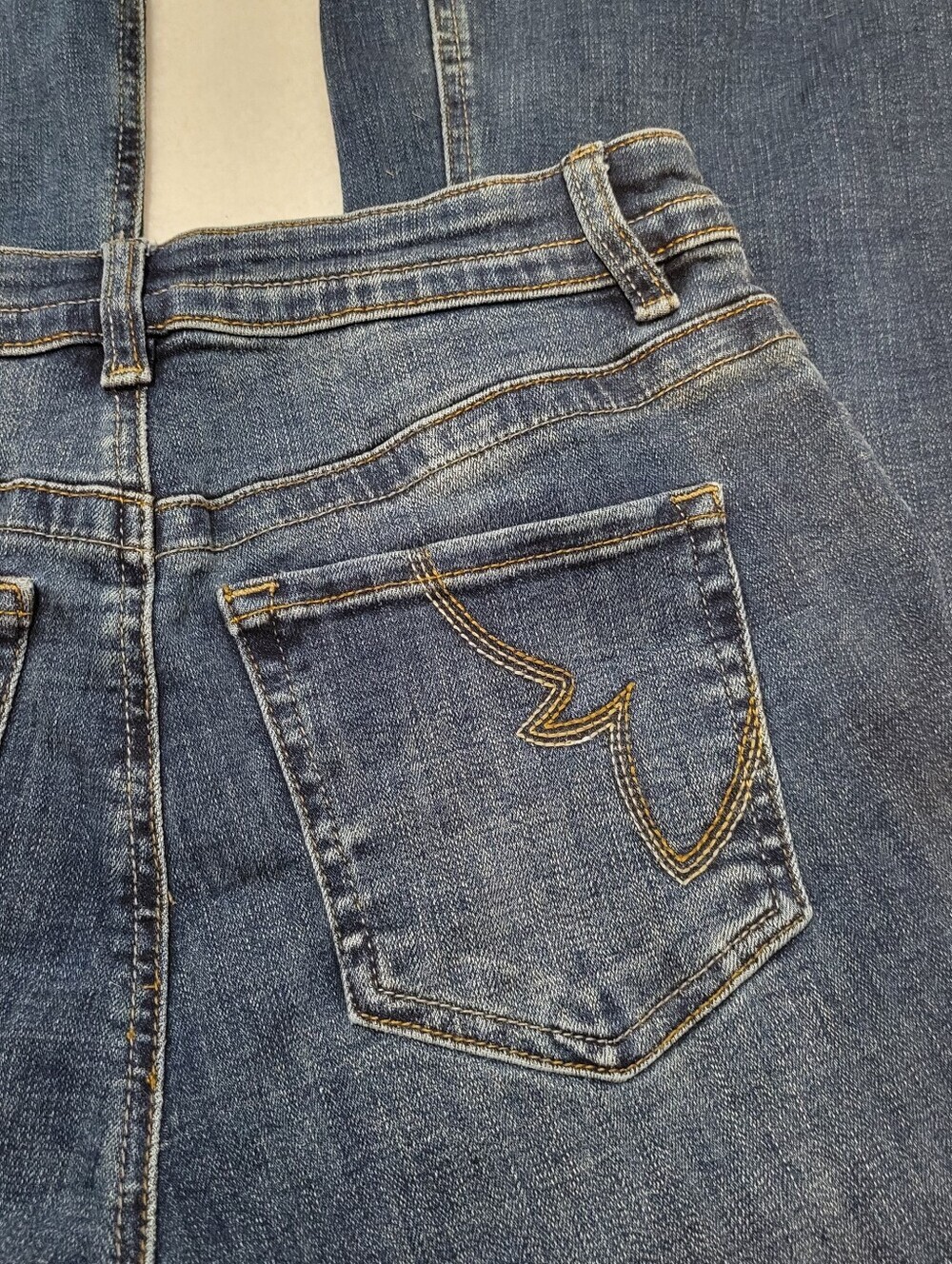 Lincoln Outfitters Dark Wash Bootcut Flare Jeans With Boho Hippie Detailing Sz 4 - Picture 6 of 6